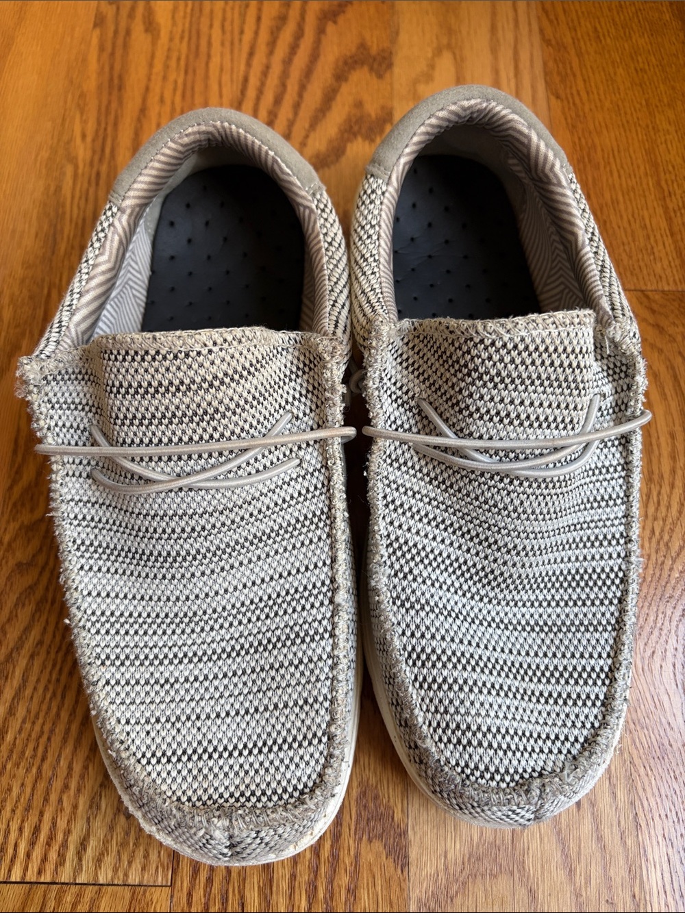 Bruno Marc Casual Knit Light Gray Men’s Slip-On Shoes. Size:8